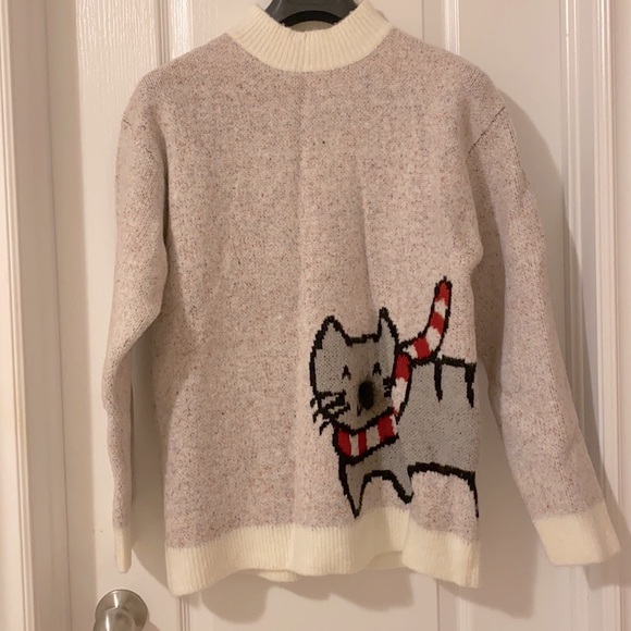 COPY - COPY - Plastic Island Oversized Kitten Sweater - Picture 1 of 7